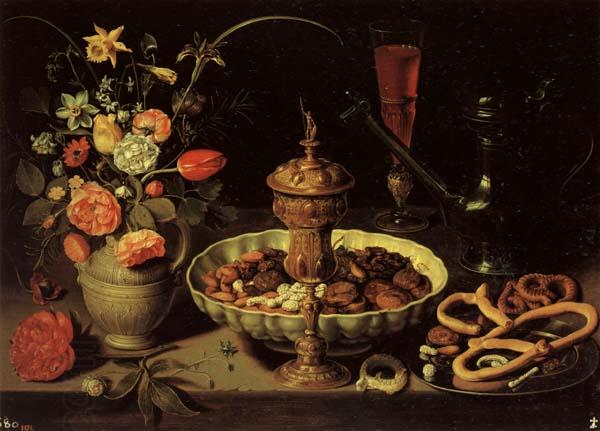 PEETERS, Clara Still life with Vase,jug,and Platter of Dried Fruit China oil painting art
